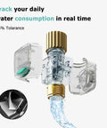 Water Flow Meter With Brass Fittings For Garden Hose Easy Install For RV Outdoor Plants Lawn And Pool Monitoring