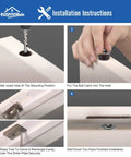 Installation instructions for Four Pack Concealed Ball Catch With Matching Strike Plate For Closet Doors Satin Nickel.
