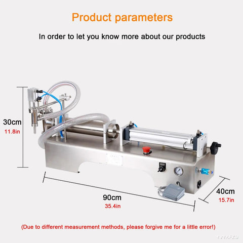 Heavy Duty Pneumatic Liquid Filler With Stainless Steel Construction Configures Single Or Dual Heads Hella Durable No Sweat Processing For Wineries And Beverage Lines 110 To 220 V Industrial Rig dimensions shown with adjustable features.
