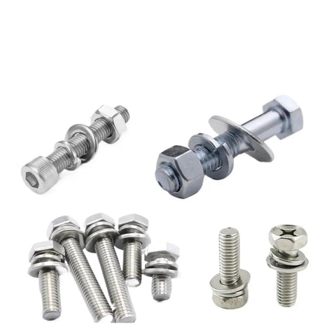 260 Pcs Stainless Steel Lock And Flat Washer Set M3 To M10 with visible bolts, screws, and washers.