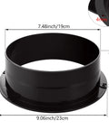 4 Pack 8 Inch Duct Connector Flange ABS Plastic Straight Pipe Flange For HVAC Ventilation System Black DIY Friendly Easy