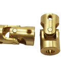 Five Pack 3mm To 3mm Brass Universal Joint Shaft Couplings With Screws And Wrench Hobbyist Grade Motor Shaft Coupler Connector for RC