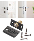 Solid Brass Adjustable Ball Door Catch For Cabinets And Closets Easy Install Roller Stopper Hardware durable brushed brass finish image