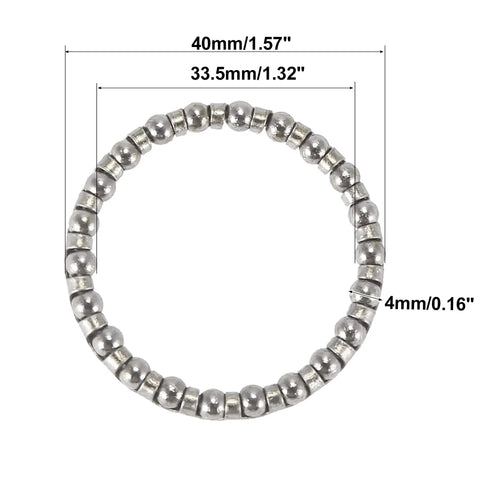 4 Pack Bicycle Ball Bearing Retainer Cage Set For Cranks And Wheel Bearings, 40mm Outer Diameter, 33.5mm Inner, 22 Balls