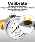 AetralYB inline fuel pressure regulator with gauge, glycerin-filled 0-15 psi dial