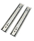 Full Extension Drawer Slides With Quiet Ball Bearing Tracks, Heavy Duty Side Mounted Rails For Dressers And Cabinets, Smooth Glide