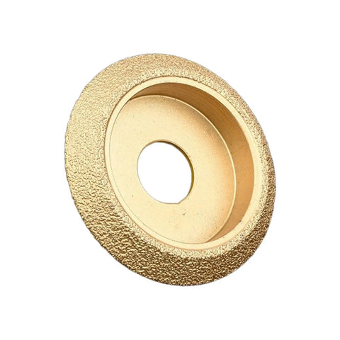 Pro-Grade Diamond Grinding Wheel For Marble And Granite, 20mm Bore, Bevel Edge V-Notch Profile, Polishing Disc, side view