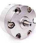 Pro Grade Single Vane Pneumatic Rotary Actuator Forty Millimeter Bore Size view showing metal finish and attachment points for heavy duty use.