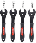 Gnarly Low Profile Bike Cone Wrench Collection featuring 2Mm thick carbon steel spanners in 13Mm to 19Mm sizes for quick adjustments.