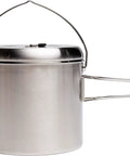 Pot 4000 Stainless Steel Camping Pot For Outdoor Cooking Lightweight Backpacking Cookware With Foldable Handles