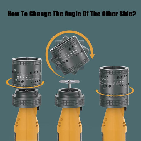 Portable Handheld Tungsten Electrode Sharpener Grinder For TIG Welding with angle adjustment instructions shown