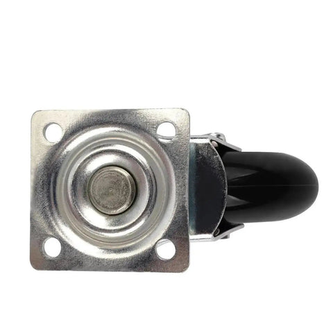 5 Pack 3 Inch PU Polyurethane Transparent Stem Casters For Office Furniture Smooth Swivel Wheels For Chairs Desks And Cabinets Heavy Duty Quiet Rolling Easy Replacement No Scratches, showing top view of a single caster.