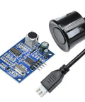 Waterproof Ultrasonic Sensor Module For Arduino With JSN SR04T, 25cm to 4m range, IP67 enclosure, circuit board and sensor display