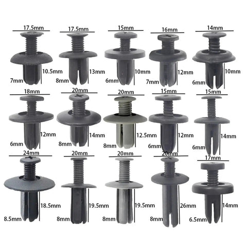 Rock Solid 150Pcs Mixed Auto Retainer Clips Kit With Plastic Fasteners And Trim Panel Rivets For Durable Car Interior Assembly Jobs That Hold Tight, assorted sizes