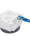 Back view of Digital 7 Day Programmable Timer Switch For 220V AC with LED indicator and 18 on/off per day, 1NO 1NC relay, panel mounted enclosure