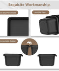 69 Piece Tool Box Organizer Tray Divider Set Black Five Sizes Desk Drawer Bin with anti-slip design and connectable features.