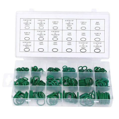 High Temperature Fluorosilicone O Ring Kit 21 By 11 By 3 270 Pcs Buna N Rubber Sealing Workhorse in plastic case with compartments