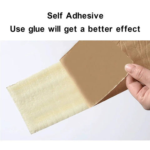 Self Adhesive Flexible Foam Molding Trim 90 Inch Long By 3 Inch Wide 3D Decorative Wall Border showing adhesive backing.