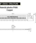 Diagram of 20P cross structure for General Purpose Electromagnetic Relay Jumper Set For Socket HF41F-1Z-C2, plastics PA66, copper