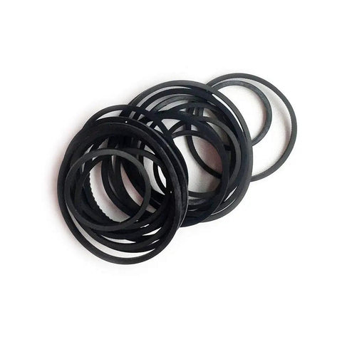 Mixed Square Belts For Cassette Tape And DVD CD Machines 25 To 65mm Half Perimeter Rubber Belts Pack Of 30 Black Repair Replacement Kit Easy Install Durable Square Cross Section One Point One To One Point Two Millimeter For A Snug Fit