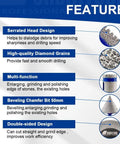 Features of Diamond Drill Bits Kit For Tile And Stone Core Bits Hole Saw Set With Mold Guide and Hollow EVA Jig 13-Piece Drill Bit Set