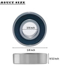 R6-2RS bearings: front and side view, 10-pack, 3/8 in ID, 7/8 in OD, 9/32 in width, double rubber-sealed.
