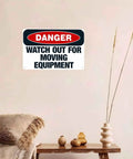 Heads Up Watch Out For Moving Equipment Aluminum Sign 8x12 Inch Waterproof Safety Notice for Construction Sites Industrial Facilities Durable Metal