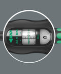 Close-up of Pro Grade Click Torque Wrench With Reversible Ratchet, 2.5 To 25 Nm, Quarter Inch Drive, display showing torque settings