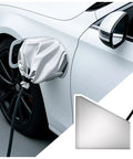 Universal Magnetic EV Charger Port Cover For Outdoor All Weather Dust Rain Snow Protection Waterproof Seal on vehicle.