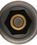 Top view of Rock Solid Quarter Inch Drive X 7mm Metric Standard Six Point Magnetic Impact Socket, showcasing secure grip design.