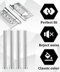 4 Pack 3.5 Inch Door Hinge Pins Stainless Steel Silver Oil Rubbed Finish For Interior Doors And Windows Security Replacement With Screws Included Built To Last And Keeps Doors Swinging Smoothly displayed with hinge.