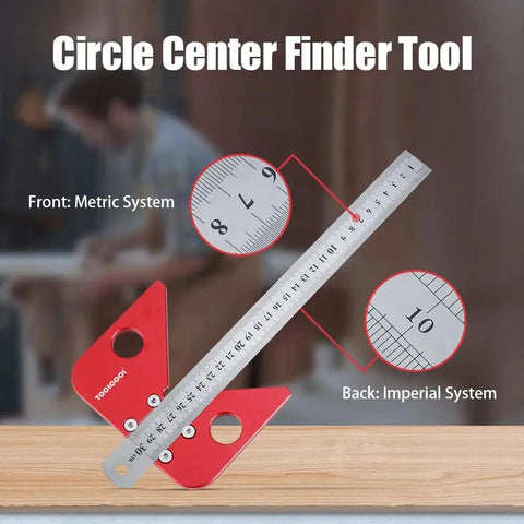 Go To Center Finder Tool Pro Grade For Woodworking And Lathe Quick Accurate Circle Centering And Marking Tool in use