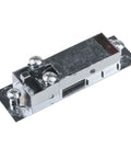 Five Pack Red Push Button Electric Cabinet Cam Locks With Keys For 4mm Thick Panels, Zinc Alloy Construction, bottom view