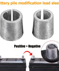 Heavy Duty Battery Terminal Connectors For Top Post Cars Positive And Negative Cable Clamps Galvanized Steel Rust Proof Build Bulletproof Installation Smooth Power Flow 2 Piece Set lead sleeves for battery modification