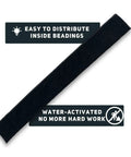 5 Foot Water Activated Flood Barrier for Home Doors and Garage, sandless sand bags, image showing easy distribution and activation
