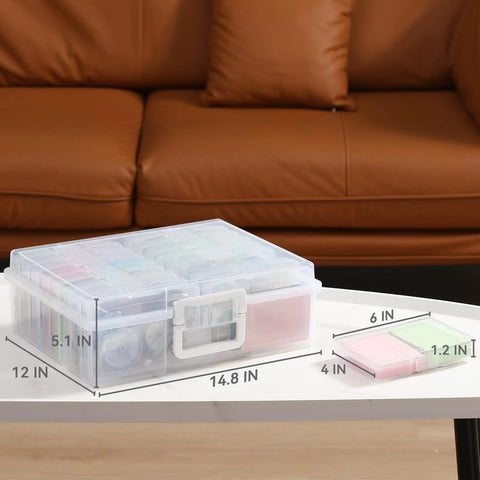 Keep Your Photos Shipshape And Stashed With This Roomy Storage Box Featuring Sixteen Secure Snap Covers For 4X6 Prints Greeting Cards Stickers And Craft Gear To Hold Your Essentials Neat As A Pin Always