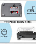 Ultra Precision Micro Scale 0.001g To 50g Pocket Scale With USB Or Battery Power, showing battery and USB modes
