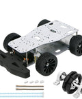 4WD Robotic Car Chassis Kit With Aluminum Alloy Frame Hall Encoder Ackerman And Differential Drive RC Tank Style System ROS Programmable STM32 Smart Bot For DIY Projects