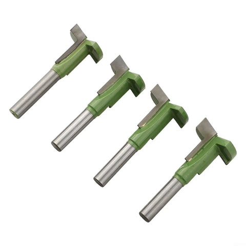Heavy Duty Hard Alloy T Slot Cutters 8mm Shank For Woodworking: Precision Router Bits Set of 4 with distinct sizes.