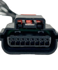 Front view of Mass Air Flow MAF Sensor Female Connector Pigtail Fits Chevy Silverado Tahoe Camaro Suburban Sierra Yukon