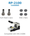 Replacement Punch Head Kit For XHC-2100 Two-Hole Punch 9/32-Inch Gray Durable Hollow Design with punch heads and disks