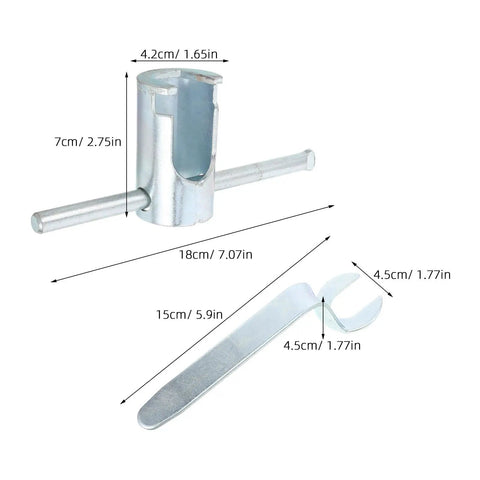 Top Shelf Heavy Duty Steel Fire Sprinkler Wrench For Recessed Heads Built To Last With A Kickass Design showcasing the metal socket and handles.