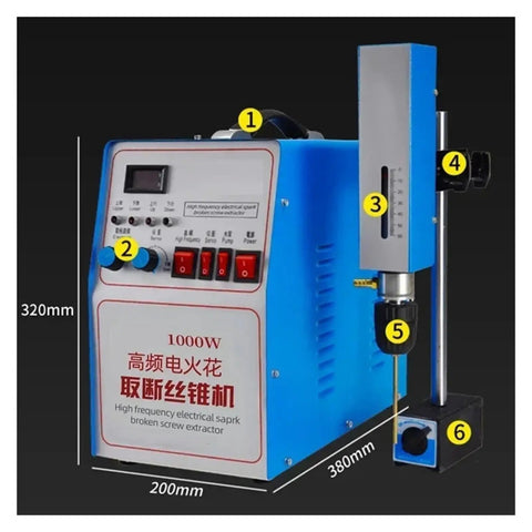 Portable EDM Drilling Machine Pro Grade 600W High Frequency Pulse Drill with control panel and magnetic base