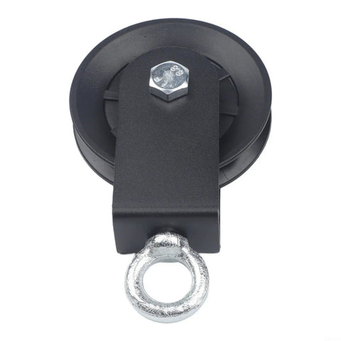 Whisper Quiet Fitness Pulley Wheel With Silent Bearing And Nylon Roller For Home Gym Cable Machines 88mm black pulley with metal eye bolt