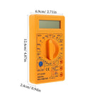 Digital Multimeter With Buzzer Three And A Half Digit LCD Display Voltage Current And Resistance Tester in orange.