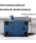 Super Reliable 250 Watt Vacuum Pump Kit For Refrigeration And Ac Work Featuring Precision Cylinder Forced Lube And Easy View Oil Window So You Never Run Dry showing damping rubber pad to reduce vibration during use.