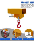 Heavy Duty Forklift Lifting Hook With 2 Inch Receiver Hitch And Lifting And Towing Attachment, 2.2 Ton Max Capacity