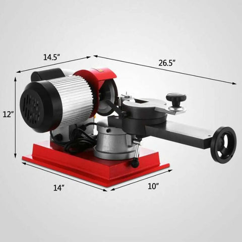 Rock Solid Circular Saw Blade Sharpening Station With 370W Heavy Hitter Motor and 2850RPM measuring 14.5" x 26.5" x 12".