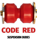 Dodge Ram Front Stabilizer Bar Links Pair For 4WD 2006-2018 And Ram Classic 2019-2024, close-up view of red heavy duty sway bar link kit