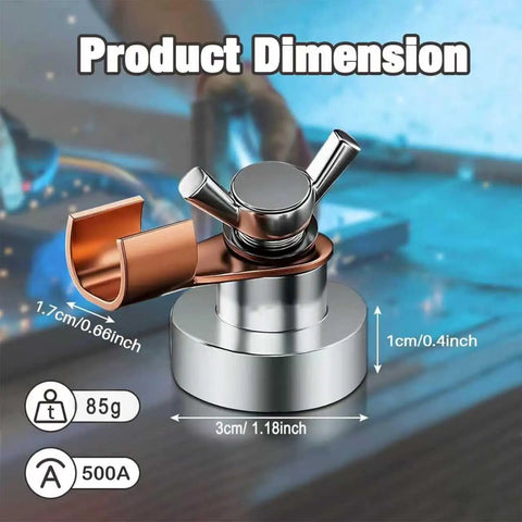 2 Pack Welding Magnetic Grounding Clamp For Welder Magnetic Ground Clip For Fast Snap No Fuss Welding Setup On Any Metal Surface